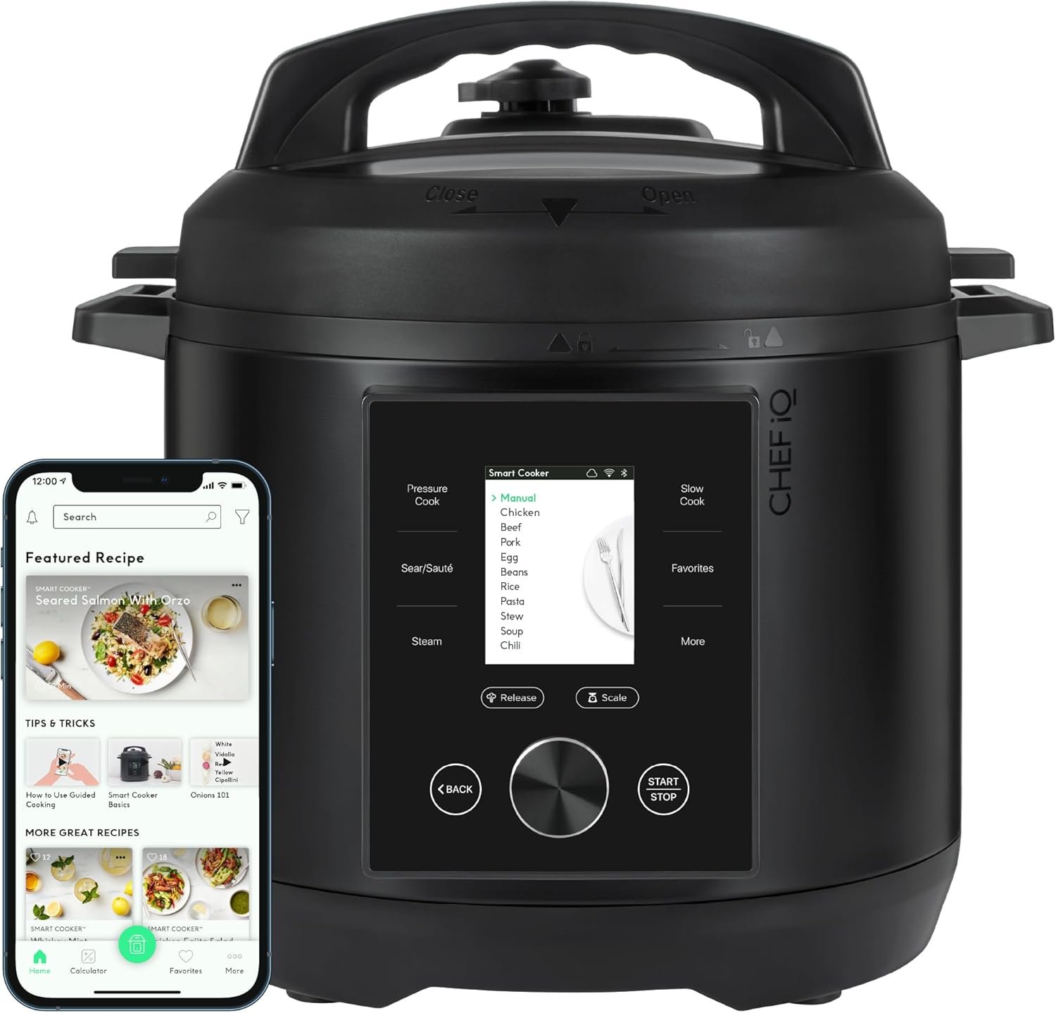CHEF iQ Smart Pressure Cooker with digital controls and companion app