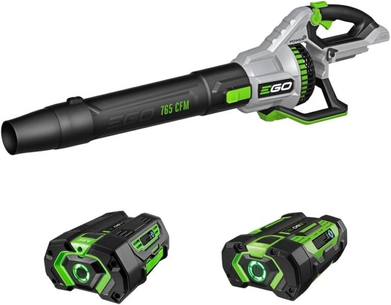 EGO Power+ 765 CFM cordless leaf blower with batteries