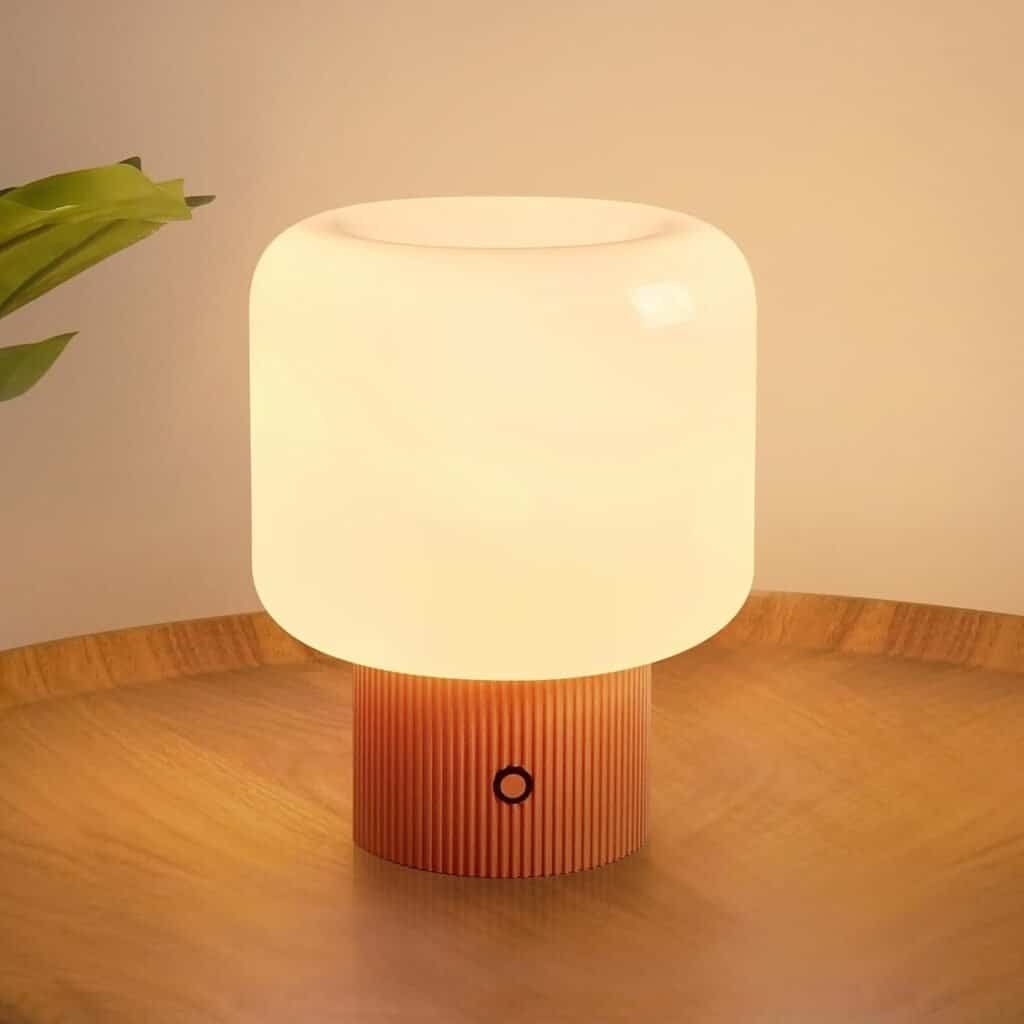 Halo mushroom bedside table lamp for bedroom