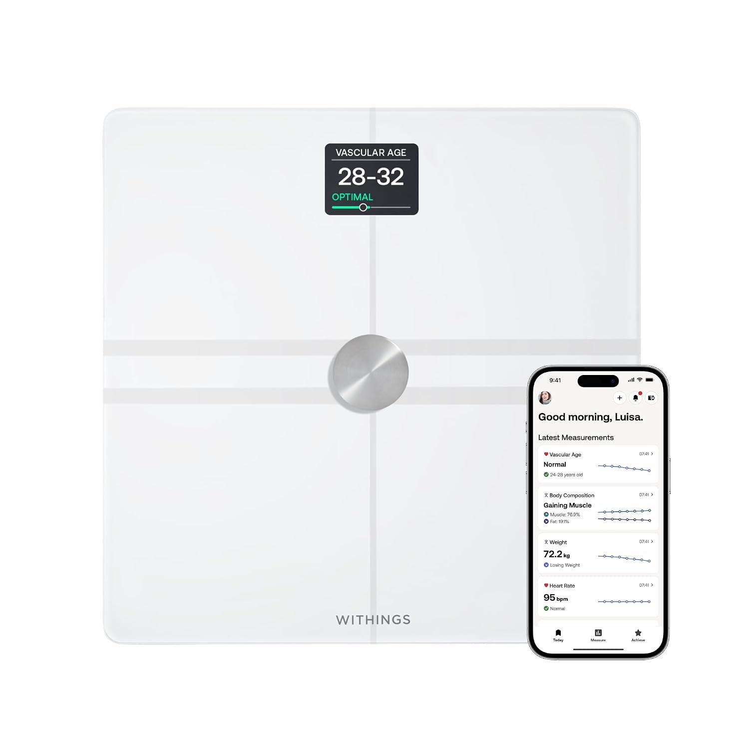Withings Body Comp Smart Scale in white