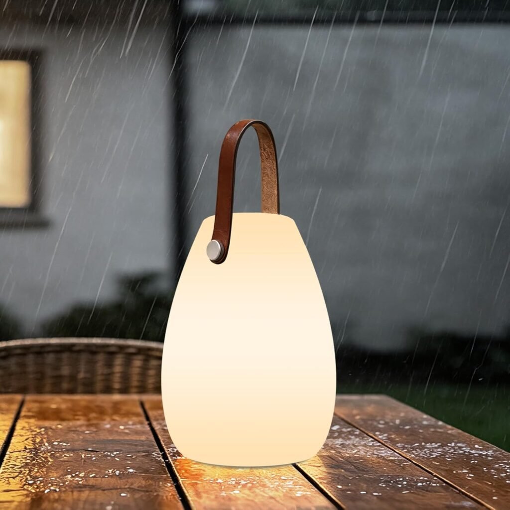 Rechargeable outdoor table lamp for garden
