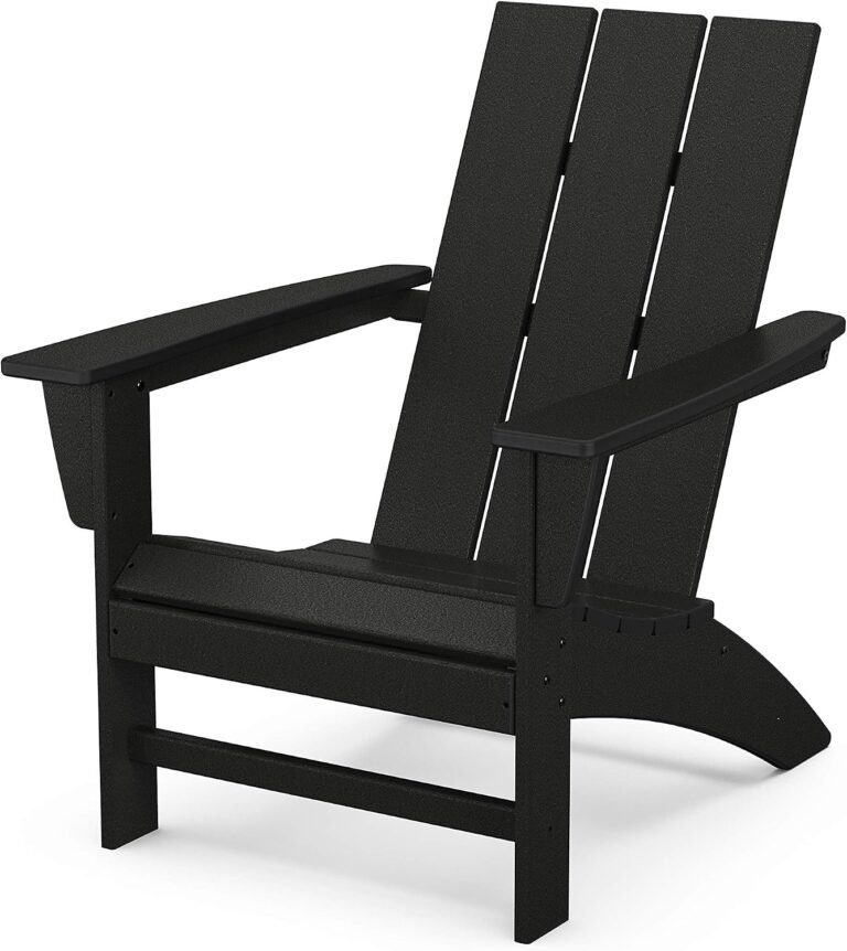 POLYWOOD Modern Adirondack Chair in black